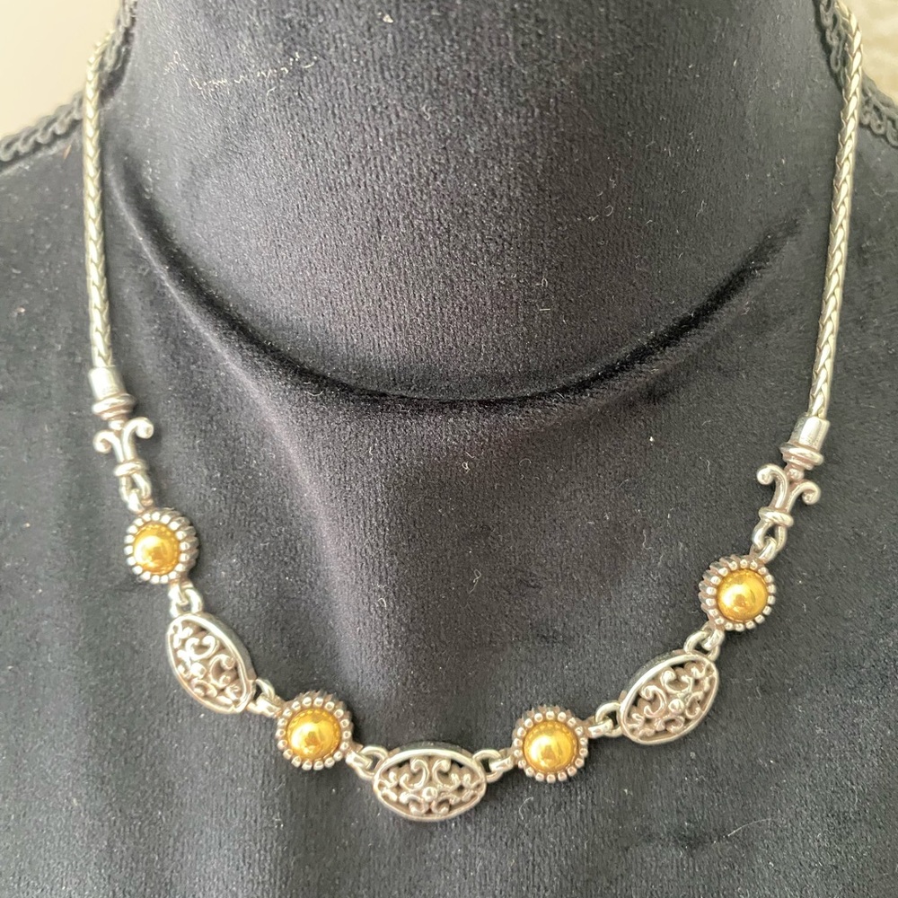 Brighton Elegant Silver/Gold Necklace NWOT